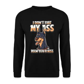 Doberman Humor - Unisex Sweatshirt - black - Front - Alina (178cm) & Michal (187cm)