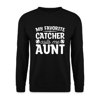 Tante softball - Sweat-shirt Unisexe - noir - Devant - Alina (178cm) & Michal (187cm)