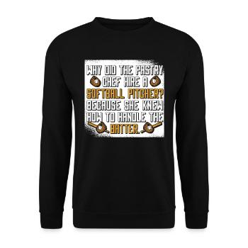 Softball drôle - Sweat-shirt Unisexe - noir - Devant - Alina (178cm) & Michal (187cm)