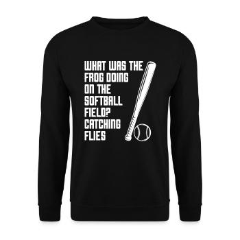 Softball Lustig - Unisex Pullover - Schwarz - Vorne - Alina (178cm) & Michal (187cm)