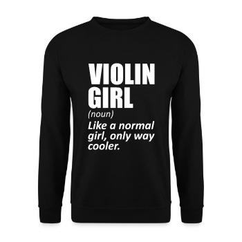 Violon Violon Drôle - Sweat-shirt Unisexe - noir - Devant - Alina (178cm) & Michal (187cm)
