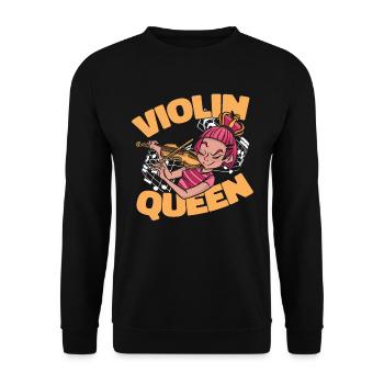 Violon Reine du violon - Sweat-shirt Unisexe - noir - Devant - Alina (178cm) & Michal (187cm)