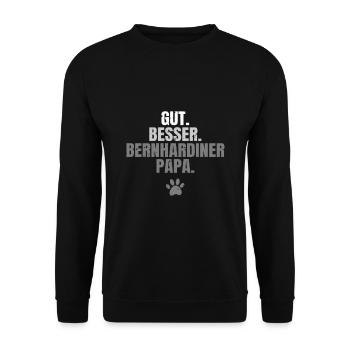 Bernhardiner - Unisex Pullover - Schwarz - Vorne - Alina (178cm) & Michal (187cm)