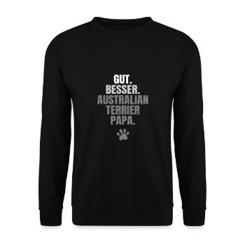Australian Terrier - Unisex Pullover - Schwarz - Vorne - Alina (178cm) & Michal (187cm)