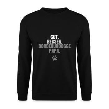 Bordeauxdogge - Unisex Pullover - Schwarz - Vorne - Alina (178cm) & Michal (187cm)
