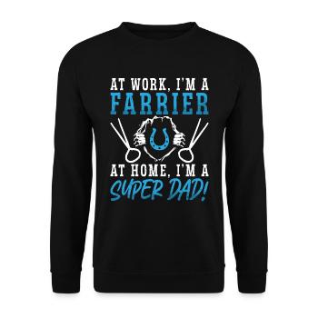 Farrier At Work I'm A Farrier At Home Metalworker - Unisex Sweatshirt - black - Front - Alina (178cm) & Michal (187cm)