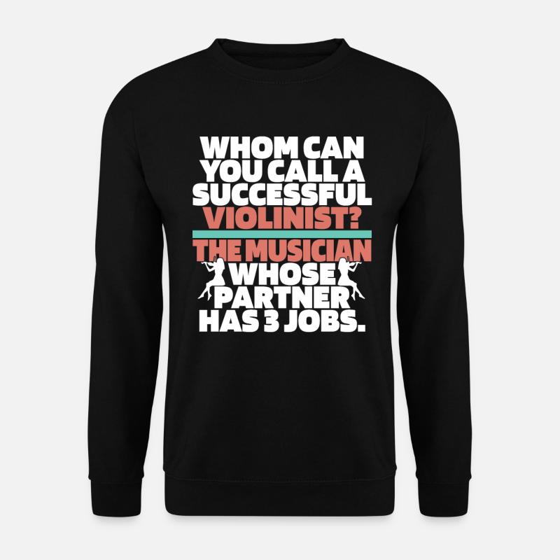 Violine Geige Witzig - Unisex Pullover - Schwarz