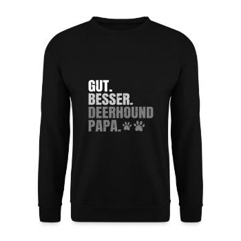 Deerhound - Unisex Pullover - Schwarz - Vorne - Alina (178cm) & Michal (187cm)