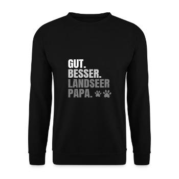 Landseer - Unisex Pullover - Schwarz - Vorne - Alina (178cm) & Michal (187cm)