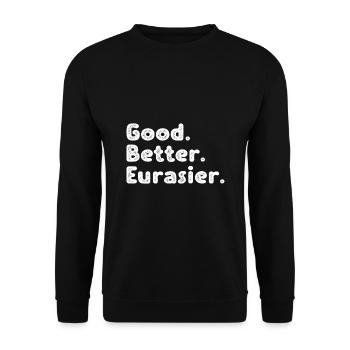 Eurasians - Unisex Sweatshirt - black - Front - Alina (178cm) & Michal (187cm)