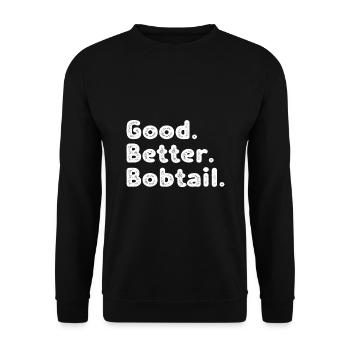 Bobtail - Unisex Sweatshirt - black - Front - Alina (178cm) & Michal (187cm)