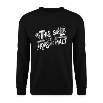 Craft Beer Craft Beer Girls - Unisex Sweatshirt - black - Front - Alina (178cm) & Michal (187cm)