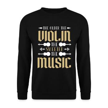Violin The Older The Violin Instrument Violinist - Unisex Pullover - Schwarz - Vorne - Alina (178cm) & Michal (187cm)