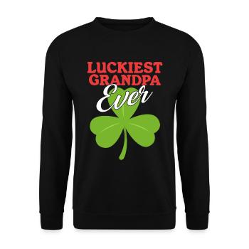 Cadeau irlandais de la Saint-Patrick le plus chanceux - Sweat-shirt Unisexe - noir - Devant - Alina (178cm) & Michal (187cm)