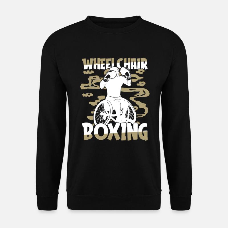 Boxen Boxer Rollstuhl - Unisex Pullover - Schwarz