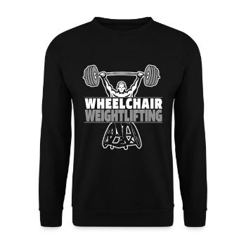 Weightlifting Weightlifting Wheelchair - Unisex Sweatshirt - black - Front - Alina (178cm) & Michal (187cm)