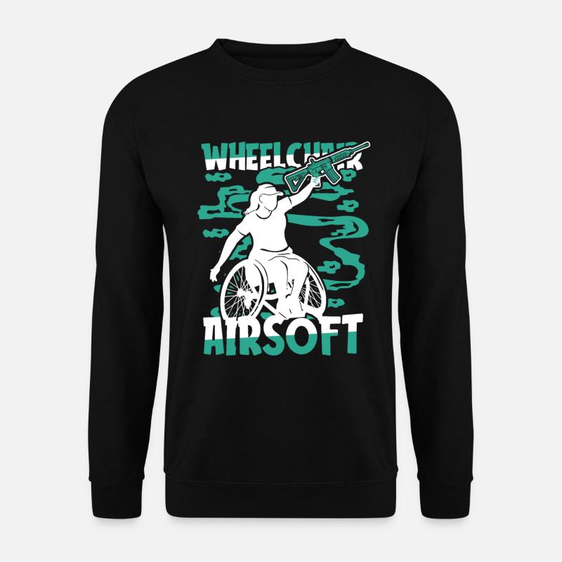 Airsoft Rollstuhl - Unisex Pullover - Schwarz