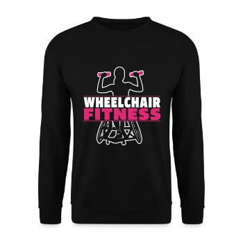 Fitness wheelchair - Unisex Sweatshirt - black - Front - Alina (178cm) & Michal (187cm)