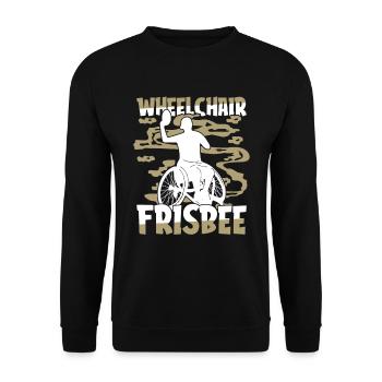Frisbee Fauteuil roulant - Sweat-shirt Unisexe - noir - Devant - Alina (178cm) & Michal (187cm)