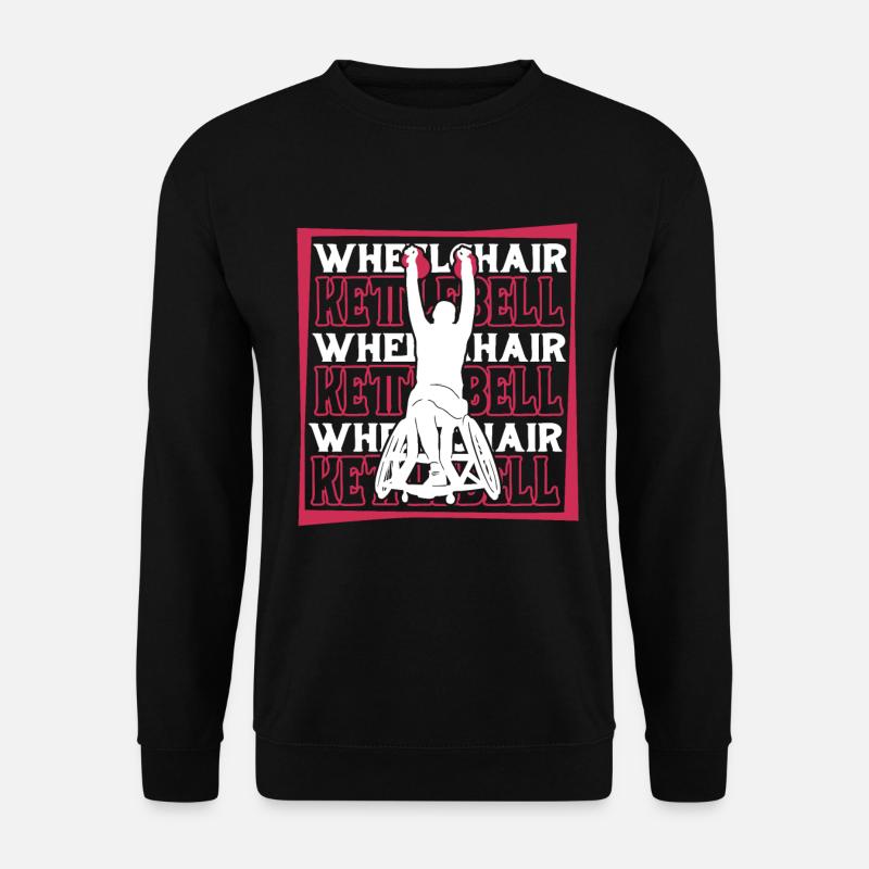 Kettlebell Rollstuhl - Unisex Pullover - Schwarz
