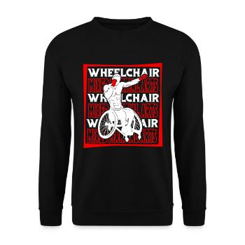 Mixed Martial Arts Rollstuhl - Unisex Pullover - Schwarz - Vorne - Alina (178cm) & Michal (187cm)