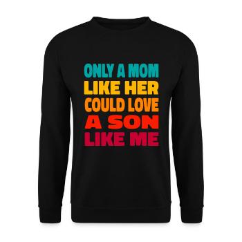 Maman Mère Drôle - Sweat-shirt Unisexe - noir - Devant - Alina (178cm) & Michal (187cm)