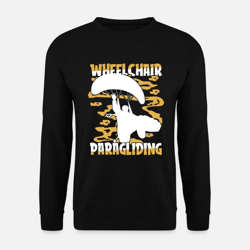Paragleiter Paragleiten Rollstuhl - Unisex Pullover - Schwarz