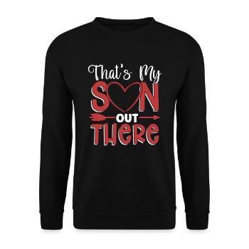 Maman Mère Fils C’est mon fils là-bas - Sweat-shirt Unisexe - noir - Devant - Alina (178cm) & Michal (187cm)