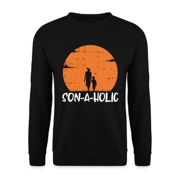 Mom Mother Son - Unisex Sweatshirt - black - Front - Alina (178cm) & Michal (187cm)