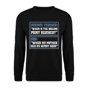 Maman Mère Drôle - Sweat-shirt Unisexe - noir - Devant - Alina (178cm) & Michal (187cm)