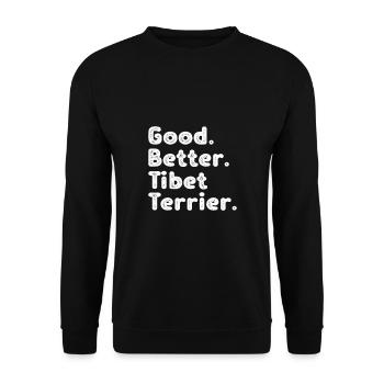 Terrier tibétain - Sweat-shirt Unisexe - noir - Devant - Alina (178cm) & Michal (187cm)