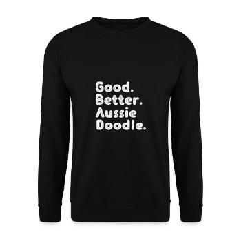 Aussiedoodle - Sweat-shirt Unisexe - noir - Devant - Alina (178cm) & Michal (187cm)