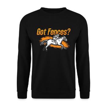 Show Jumping Got Fences Loves Equine Show Jumper - Unisex Sweatshirt - black - Front - Alina (178cm) & Michal (187cm)