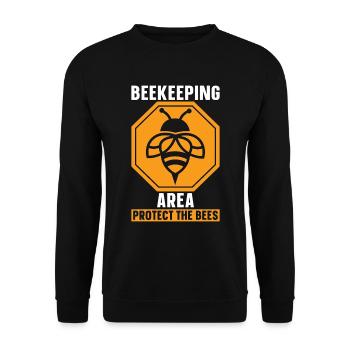 Beekeeping Are Protected The Honeybees Beekeeper - Unisex Pullover - Schwarz - Vorne - Alina (178cm) & Michal (187cm)