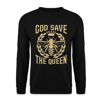 Apiculture God Save The Queen Honeybees Apiculteur - Sweat-shirt Unisexe - noir - Devant - Alina (178cm) & Michal (187cm)
