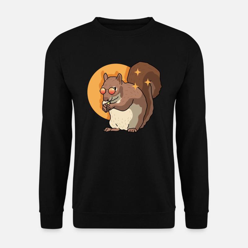 Süßes Eichhörnchen Hörnchen Grauhörnchen Geschenk - Unisex Pullover - Schwarz