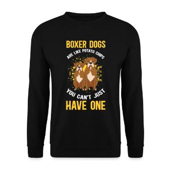 Boxer Dog German Boxer Dog Owner Gift - Unisex Sweatshirt - black - Front - Alina (178cm) & Michal (187cm)