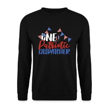 Emergency Call Control Center Operations Center Patriot - Unisex Sweatshirt - black - Front - Alina (178cm) & Michal (187cm)