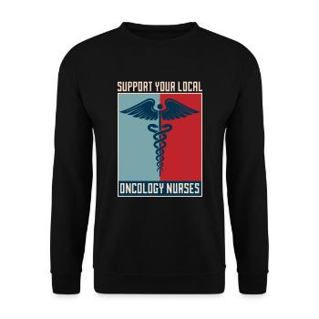 Soutien infirmier - Sweat-shirt Unisexe - noir - Devant - Alina (178cm) & Michal (187cm)