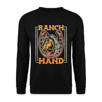 Rodeo Cowboy Ranch Cowboy - Sweat-shirt Unisexe - noir - Devant - Alina (178cm) & Michal (187cm)
