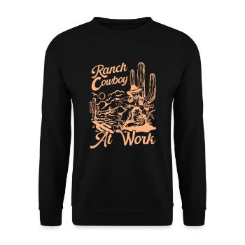 Rodeo Cowboy Works - Unisex Sweatshirt - black - Front - Alina (178cm) & Michal (187cm)