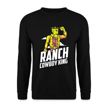 Rodeo Cowboy King - Unisex Sweatshirt - black - Front - Alina (178cm) & Michal (187cm)