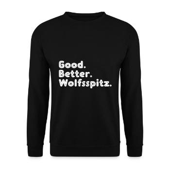 Keeshond - Unisex Sweatshirt - black - Front - Alina (178cm) & Michal (187cm)