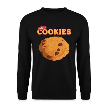 Cookies Cookie | Cookie Baking Cookies Gift - Unisex Sweatshirt - black - Front - Alina (178cm) & Michal (187cm)