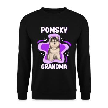 Pomsky Grandma Dog Dog Dog Owner Cadeau - Sweat-shirt Unisexe - noir - Devant - Alina (178cm) & Michal (187cm)