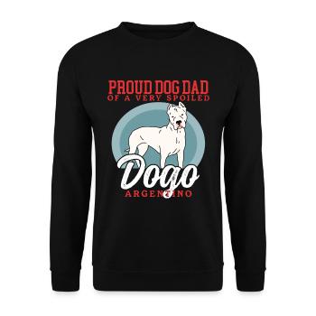 Dogo Argentino Dad Dog Dog Owner Gift - Unisex Sweatshirt - black - Front - Alina (178cm) & Michal (187cm)