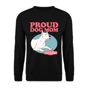 Dogo Argentino Mom Dogs Dog Owner Gift - Unisex Sweatshirt - black - Front - Alina (178cm) & Michal (187cm)