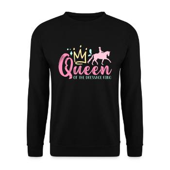 Dressage Reine De L’Équitation Cavalier De Dressage Cavalier - Sweat-shirt Unisexe - noir - Devant - Alina (178cm) & Michal (187cm)