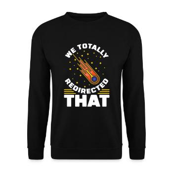 Space Space Funny Astroid Diversion - Sweat-shirt Unisexe - noir - Devant - Alina (178cm) & Michal (187cm)