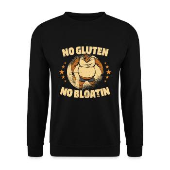Glutenfrei Witzig - Unisex Pullover - Schwarz - Vorne - Alina (178cm) & Michal (187cm)